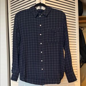Treasure&Bone Navy Checkered Shirt